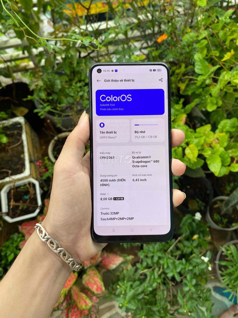 Oppo Reno7 ram8/128gb full chức năng