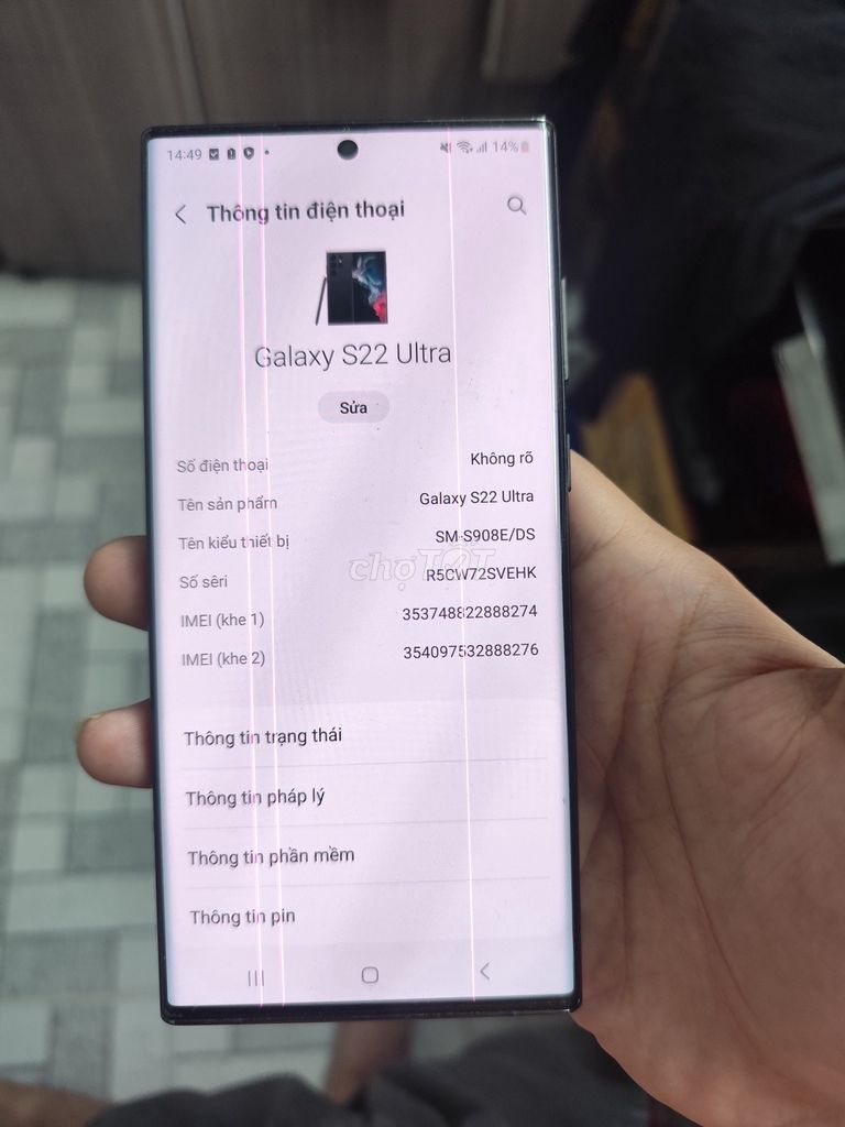 Samsung Galaxy S22 Ultra 128GB Đen. Mua bán Điện thoại tại Quận 11 Tp Hồ Chí Minh được đăng bởi Tô thế võ hình 1