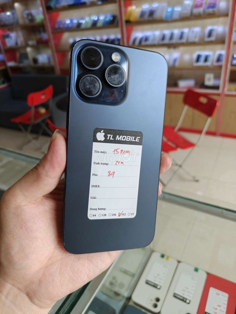 Apple iPhone 15 Pro Max 512GB Xám Mỹ 84%. Mua bán Điện thoại tại Huyện Ý Yên Nam Định được đăng bởi TL shop hình 1