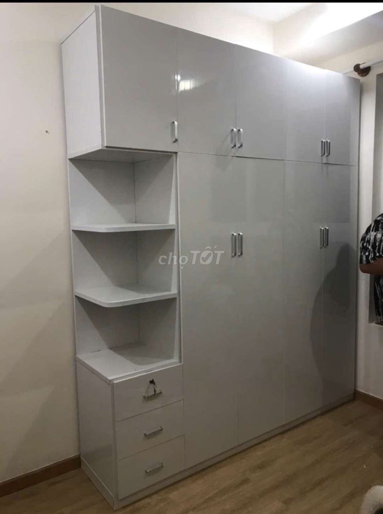 TỦ NHỰA 4 CÁNH 1 KỆ MÀU TRẮNG CAO 2M4 . Mua bán Tủ, kệ gia đình tại Quận Bình Thạnh Tp Hồ Chí Minh được đăng bởi Tủ nhựa đài loan hoàng quân hình 1