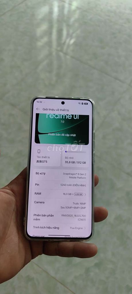 Realme GT5 Snapdragon 8 Gen 2 16GB/512GB. Mua bán Điện thoại tại Thành phố Vĩnh Long Vĩnh Long được đăng bởi con sâu  hình 1