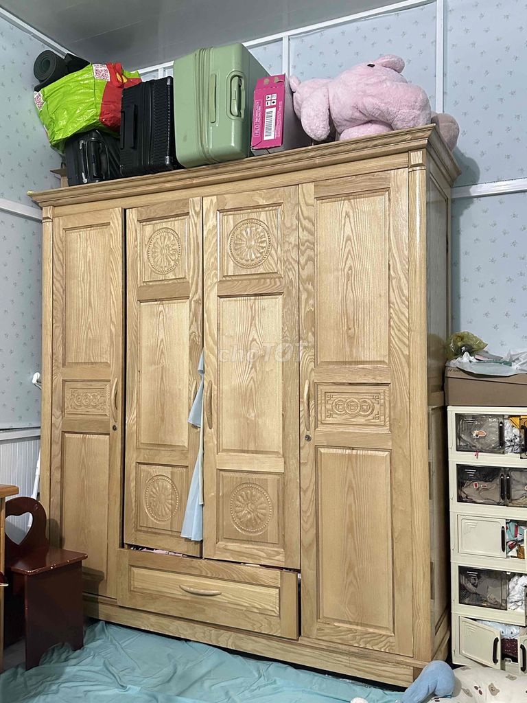 Tủ quần áo Gỗ Cổ điển 3 cánh Vàng nhạt. Mua bán Tủ, kệ gia đình tại Huyện Long Điền Bà Rịa - Vũng Tàu được đăng bởi Thuận Nguyễn hình 1