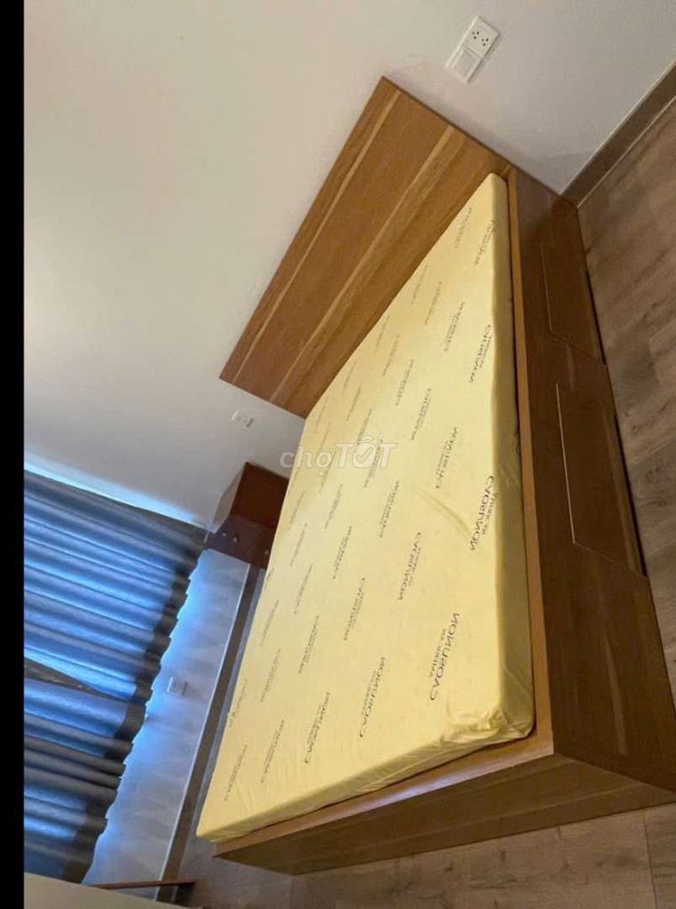 GIƯỜNG GỖ CÔNG NGHIỆP MDF 1M6 2M CÓ 2 HỘP KÉO . Mua bán Giường, chăn ga gối nệm tại Thành phố Thủ Dầu Một Bình Dương được đăng bởi Tủ nhựa đài loan hoàng quân hình 1
