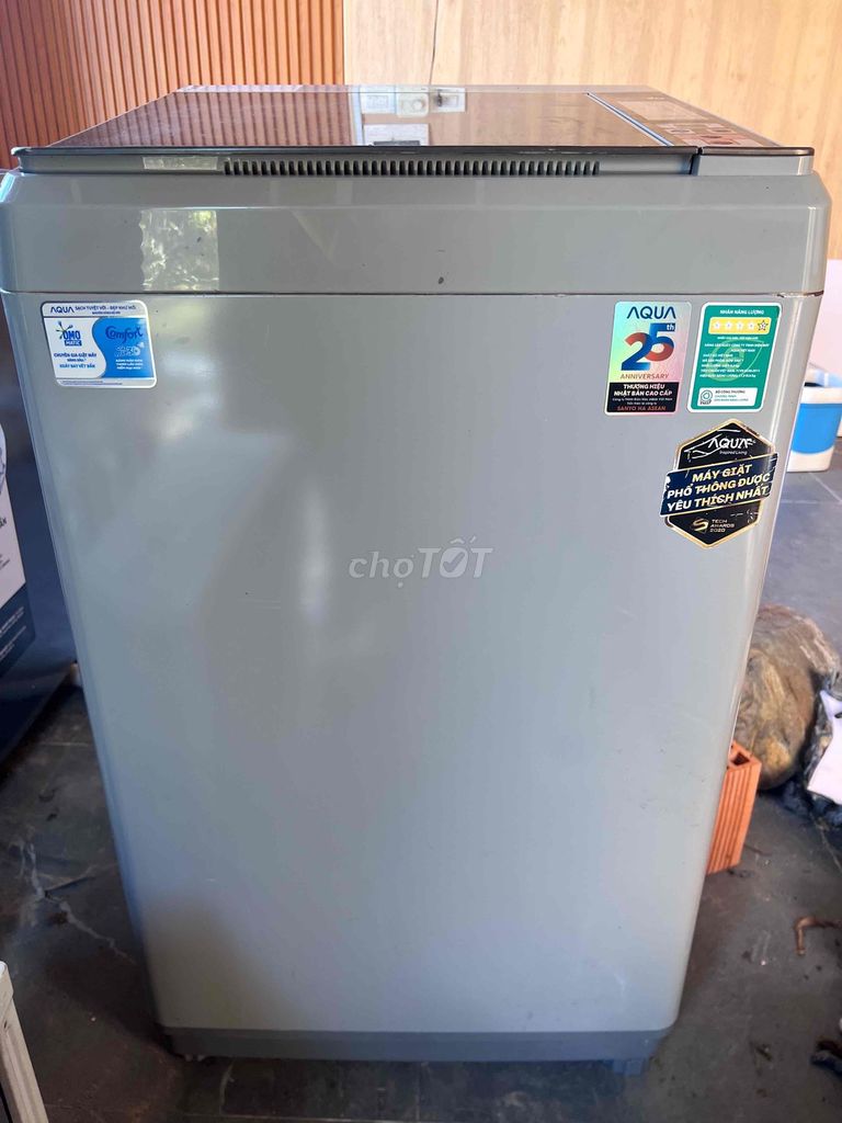 Máy giặt Aqua 9kg Xám. Mua bán Máy giặt tại Thành phố Thủ Dầu Một Bình Dương được đăng bởi Quốc Bảo hình 1