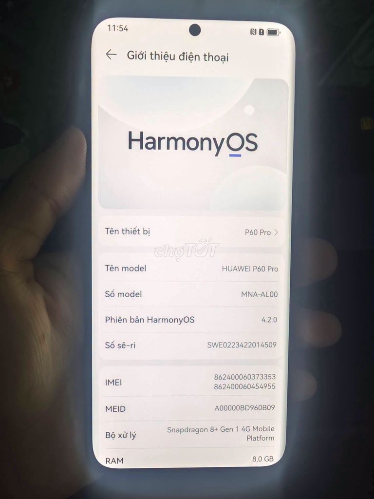 Huawei P60 Pro 8GB Trắng Like New. Mua bán Điện thoại tại Thành phố Quảng Ngãi Quảng Ngãi được đăng bởi Hội Đồ Điện Tử hình 1