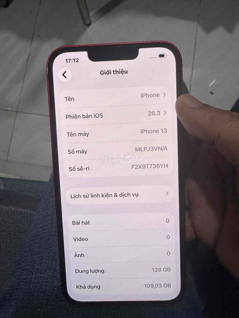 Apple iPhone 13 128GB Đỏ. Mua bán Điện thoại tại Quận 12 Tp Hồ Chí Minh được đăng bởi Vinh Le hình 1
