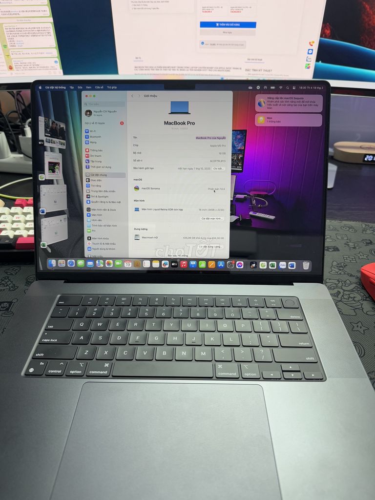 MacBook Pro M3 mua không sử dụng, máy như mới 100%