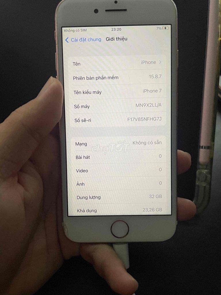 iPhone 7 32GB Vàng hồng quốc tế full cnang. Mua bán Điện thoại tại Quận Nam Từ Liêm Hà Nội được đăng bởi Bùi Thanh Phong hình 1