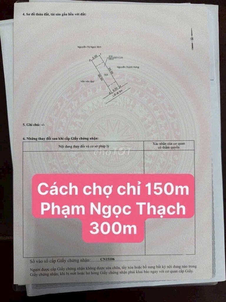 Bán đất Hiệp Thành 1, Thủ Dầu Một, 100m2, giá 2.69 tỷ