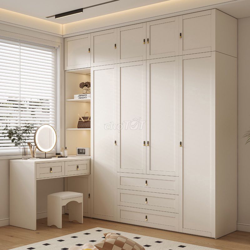 Tủ quần áo Gỗ MDF Hiện đại Trắng. Mua bán Tủ, kệ gia đình tại Huyện Long Thành Đồng Nai được đăng bởi Nội Thất Nam Thịnh hình 1