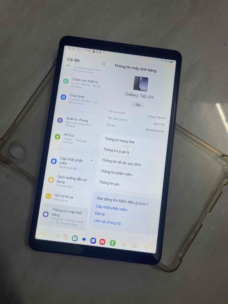 Samsung Tab A9 4GB/64 màn zin ám viền nhẹ Ko bớt. Mua bán Máy tính bảng tại Quận 8 Tp Hồ Chí Minh được đăng bởi điện thoại giá rẻ  hình 1