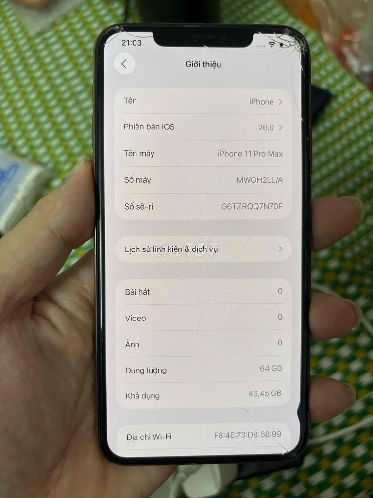 Apple iPhone 11 Pro Max 64GB Vàng 76%. Mua bán Điện thoại tại Quận Nam Từ Liêm Hà Nội được đăng bởi Hiếu hình 1
