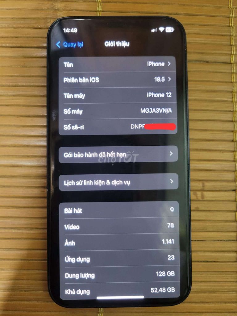 Apple iPhone 12 128GB Đen Việt Nam. Mua bán Điện thoại tại Quận Lê Chân Hải Phòng được đăng bởi Hiếu hình 1