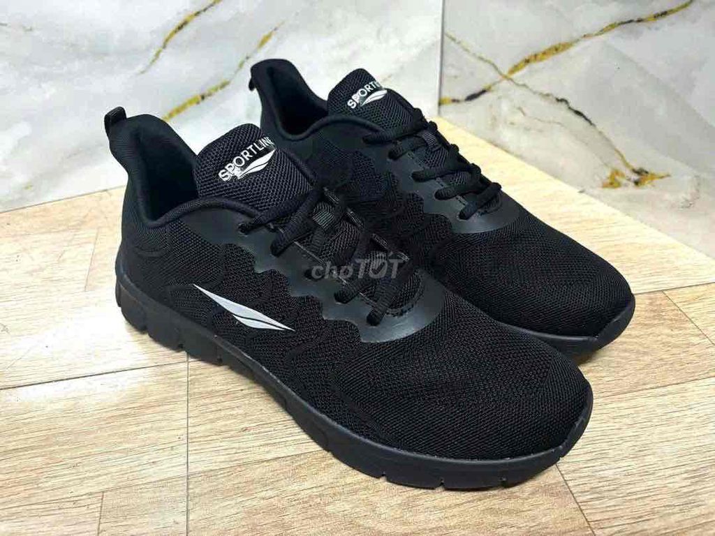 Giày chạy bộ dã ngoại Sportline Vải dệt Đen 45/46