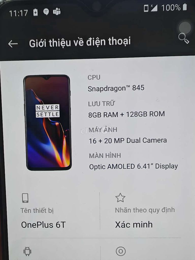 Cần ra đi OnePlus 6T 128G zin bóng đẹp