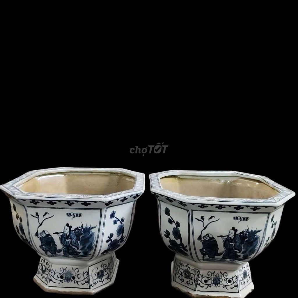 Chậu cảnh Gốm sứ Trung Quốc Trắng, Xanh. Mua bán Cây cảnh, đồ trang trí tại Quận Hà Đông Hà Nội được đăng bởi Trung Nguyen Hoang hình 1