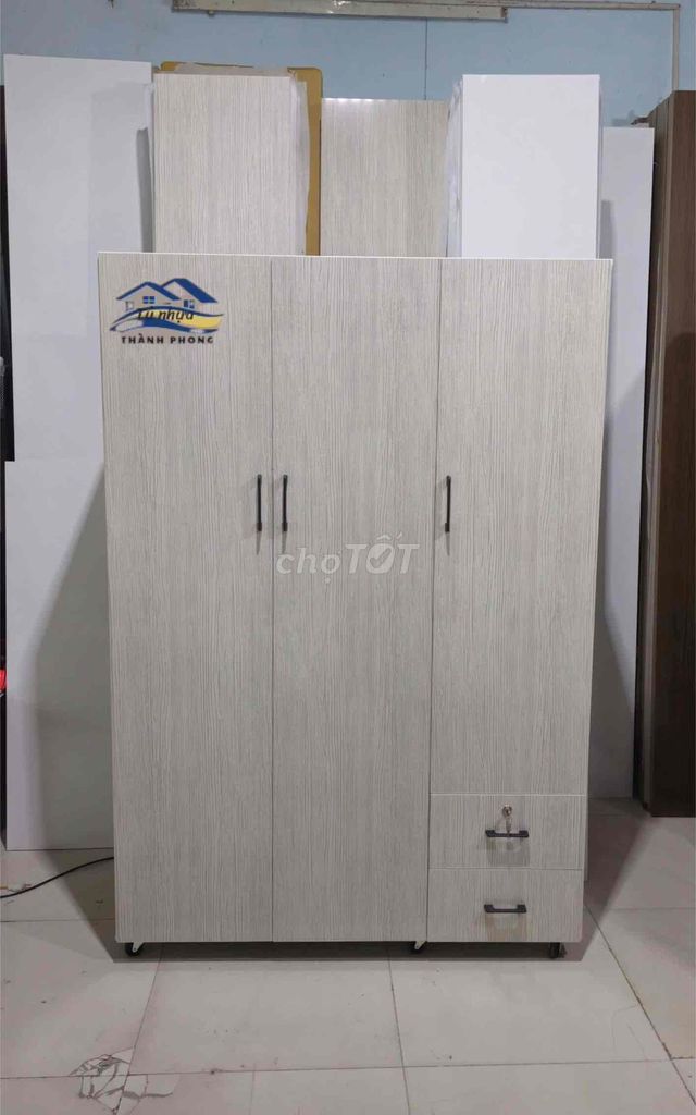 Tủ quần áo Nhựa Đài Loan Vân gỗ nhạt 1m23. Mua bán Tủ, kệ gia đình tại Thành phố Thủ Đức Tp Hồ Chí Minh được đăng bởi Ngọc Lan hình 1