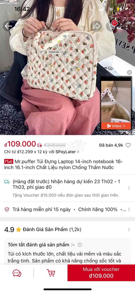 túi đựng laptop 14inch