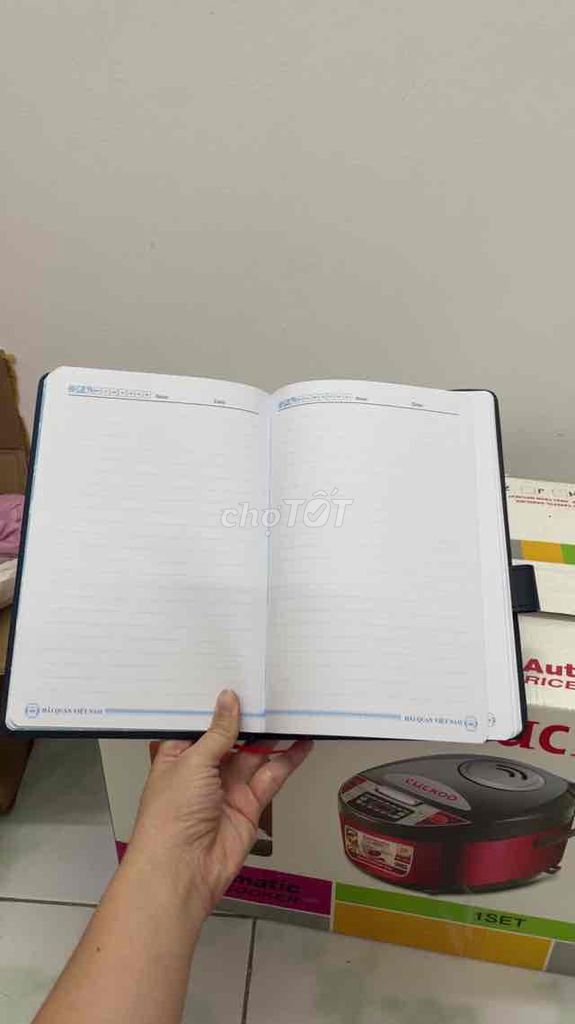 Sổ tay bìa da đen cao cấp