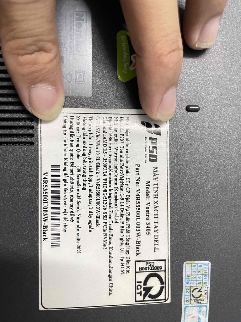 Dell Vostro 3405 AMD Ryzen 5 8GB/512GB. Mua bán Laptop tại Quận Bình Tân Tp Hồ Chí Minh được đăng bởi Trung Nguyên hình 1