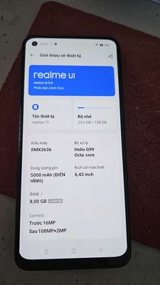 Realme 11 8/128gb đẹp. Mua bán Điện thoại tại Thị xã Bến Cát Bình Dương được đăng bởi Thế giới di động văn tường