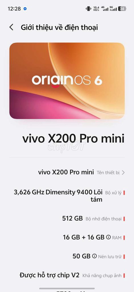 Vivo X200 Pro mini 512GB Xanh. Mua bán Điện thoại tại Quận 12 Tp Hồ Chí Minh được đăng bởi trần nghĩa hình 1