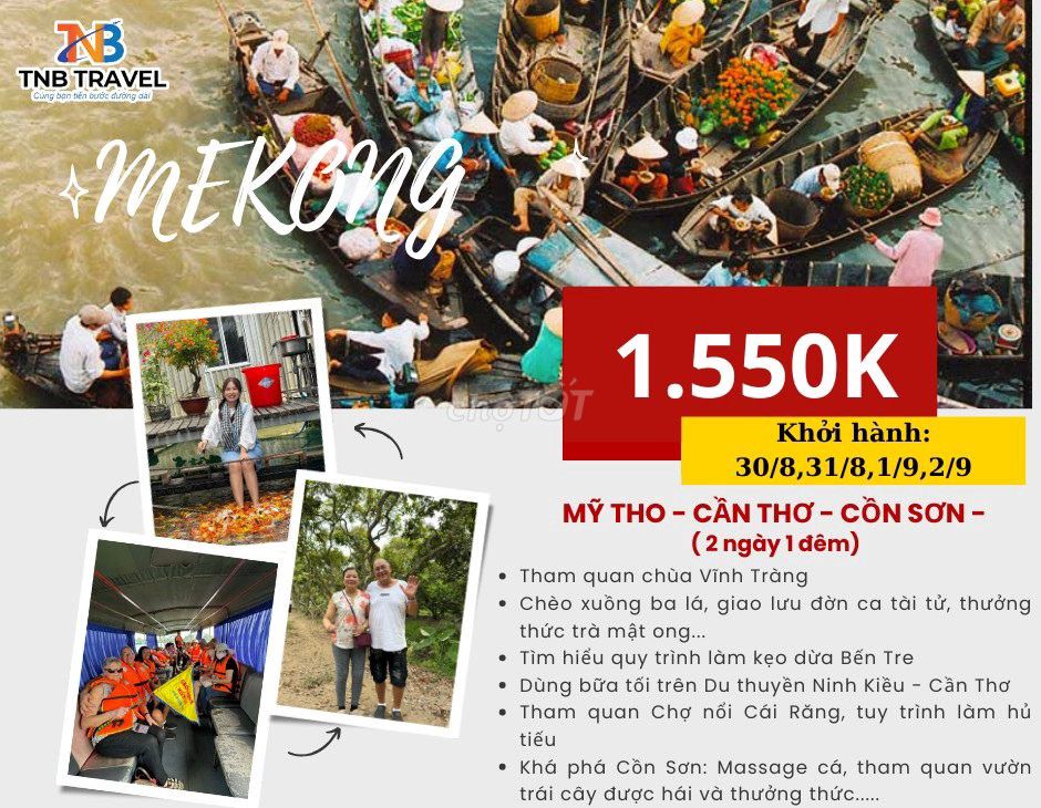 TOUR MIỀN TÂY 2N1Đ từ TP.HCM