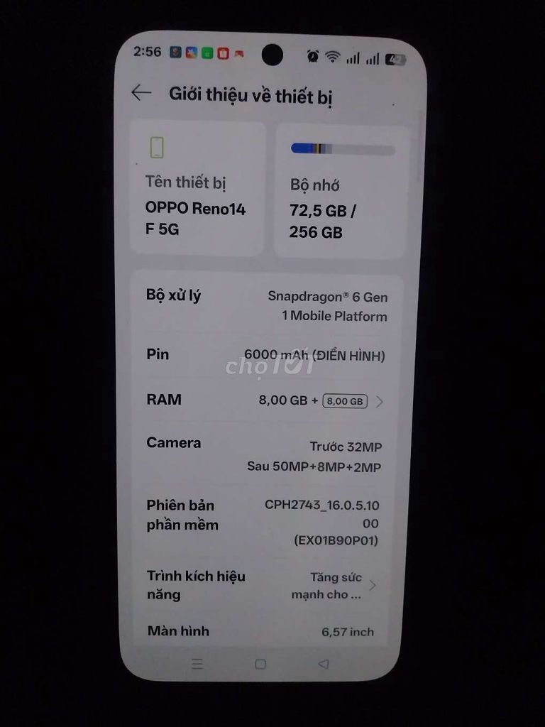 OPPO Reno14 F 5G 256GB 8GB. Mua bán Điện thoại tại Quận 1 Tp Hồ Chí Minh được đăng bởi Hoang Thanh hình 1