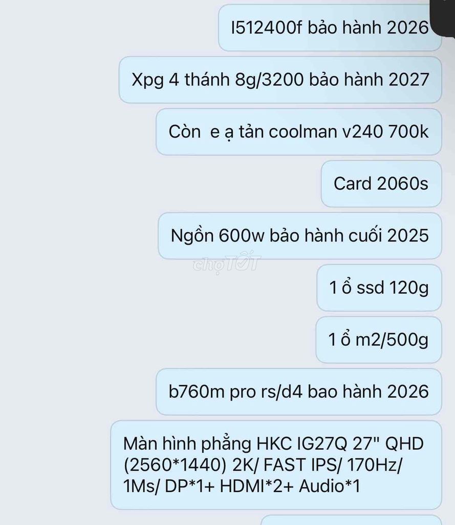 máy mới dùng còn bảo hành đến 2027