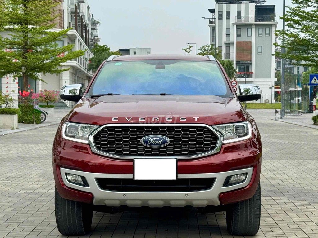 Ford Everest Titanium 1 cầu 2021 Đỏ 8 vạn km