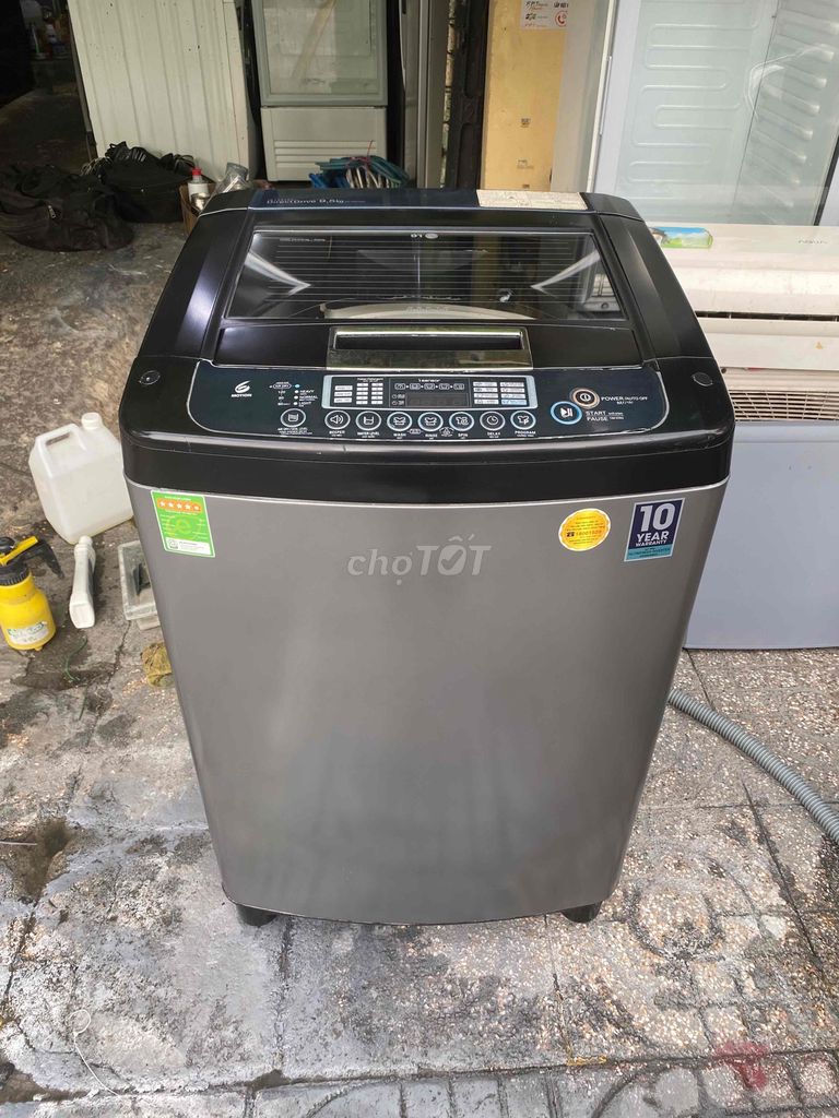 máy giặt LG 9,5kg Inverter mới 90% đen xám