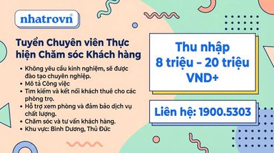 NHÂN VIÊN TƯ VẤN KHÁCH THUÊ PHÒNG TRỌ - CTV ONLINE