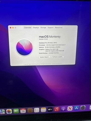 Apple MacBook Pro 2017 i7 16GB/251GB SSD