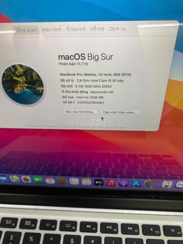 macbook pro 2014 i5 ram 8 ssd 128 màn 13.3 inh. Mua bán Laptop tại Quận Hoàng Mai Hà Nội được đăng bởi Mac98 hình 1