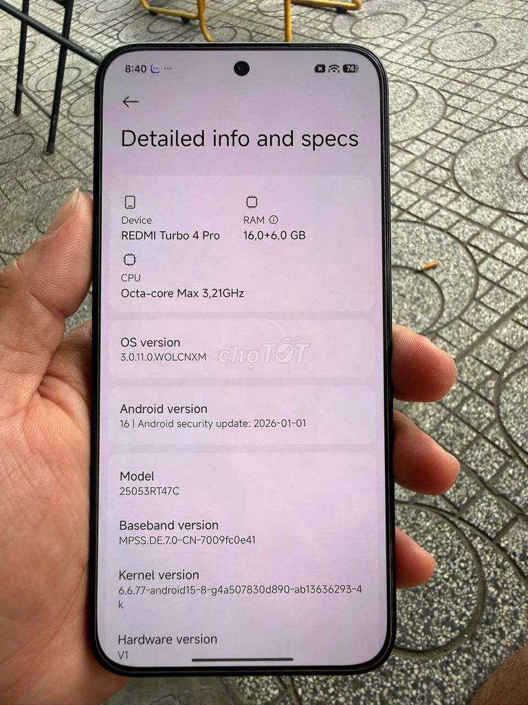 Xiaomi Redmi Turbo 4 Pro 256GB 99%. Mua bán Điện thoại tại Thành phố Mỹ Tho Tiền Giang được đăng bởi CR7 hình 1