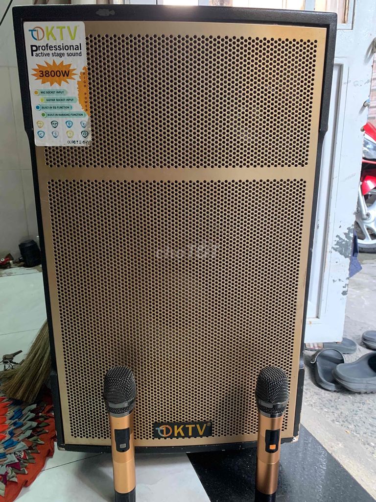 Loa KTV Gỗ 3 đường tiếng 40cm Đen Vàng. Mua bán Tivi, Âm thanh tại Quận 8 Tp Hồ Chí Minh được đăng bởi minh phúc  hình 1