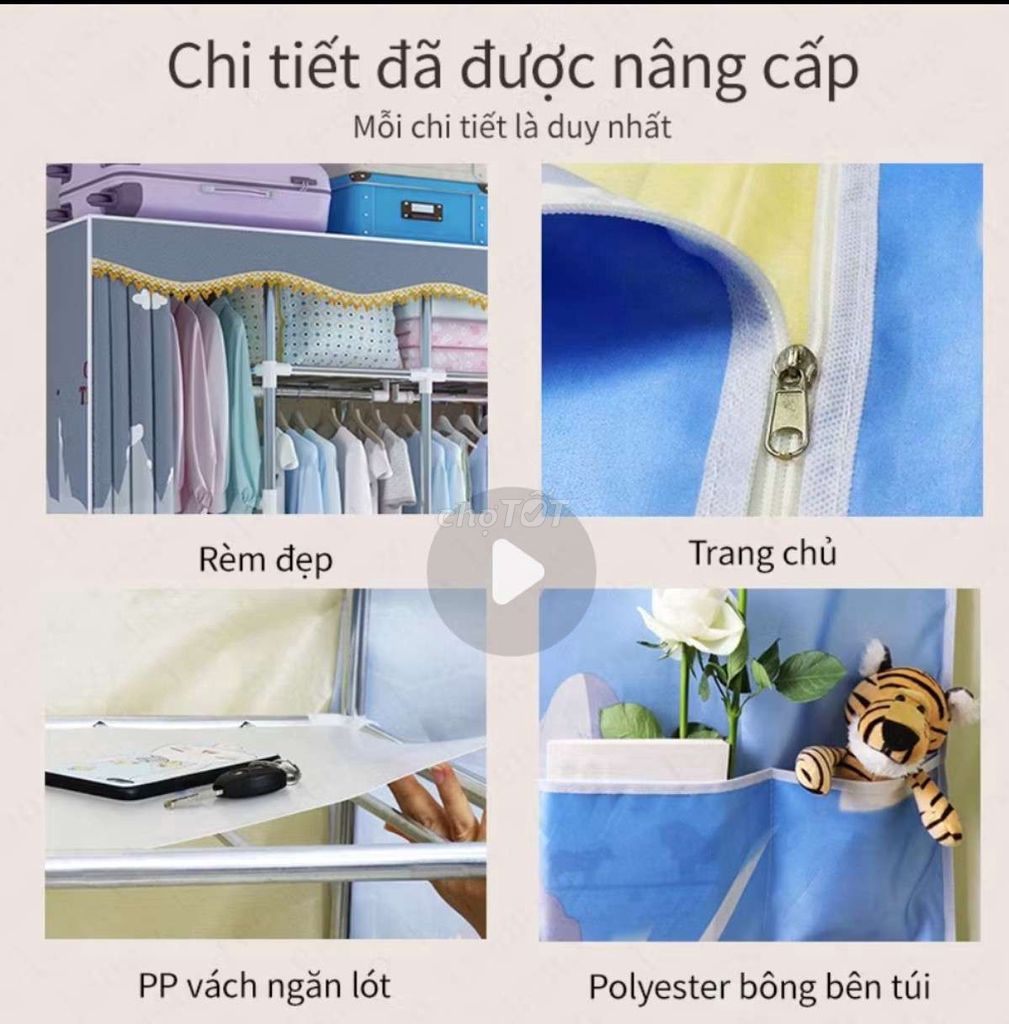 Thanh lý tủ vải 163 x 170 x 45cm