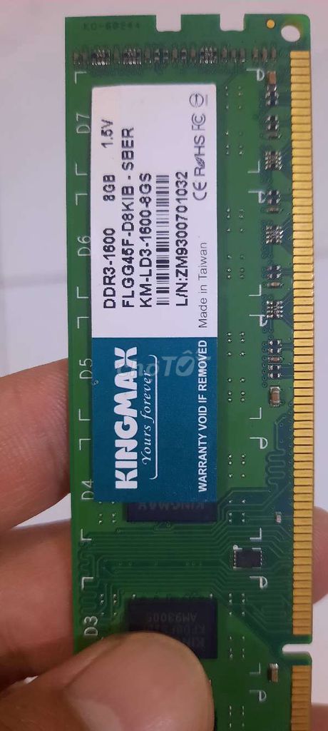 Ram ddr3 8gb kingmax đang sử dụng tốt giá 150k