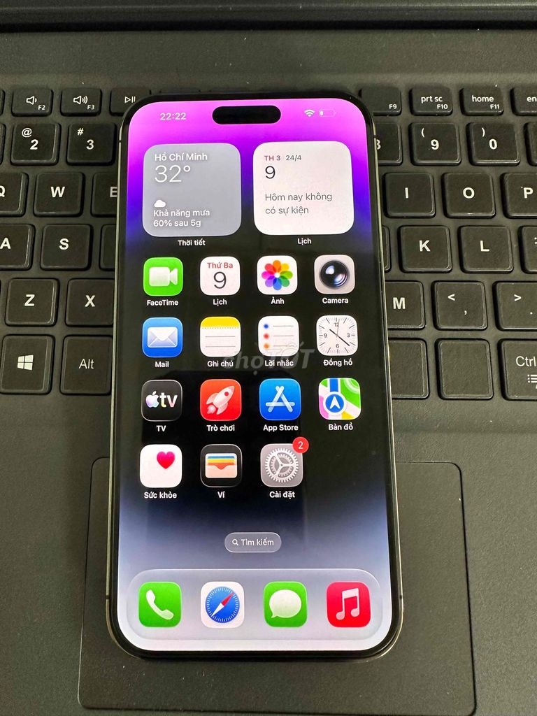 Apple iPhone 14 Pro Max Tím Đã sử dụng. Mua bán Điện thoại tại Quận Cẩm Lệ Đà Nẵng được đăng bởi Anh Tuấn hình 1