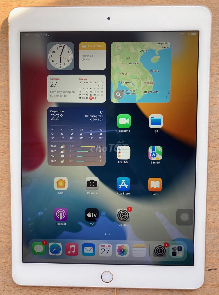 Máy tính bảngApple iPad Air 16GB full zin quốc tế. Mua bán Máy tính bảng tại Quận 1 Tp Hồ Chí Minh được đăng bởi A Sơn hình 2