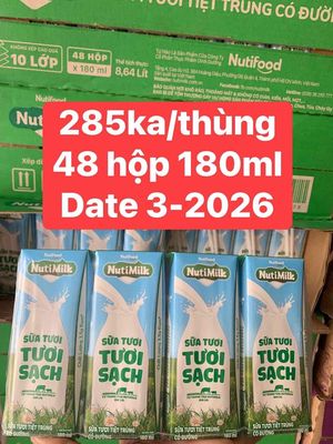 sữa tưoi nutimilk có đường 180ml. Mua bán Đồ ăn, thực phẩm và các loại khác tại Quận Bình Tân Tp Hồ Chí Minh được đăng bởi Nhung Bình Tân