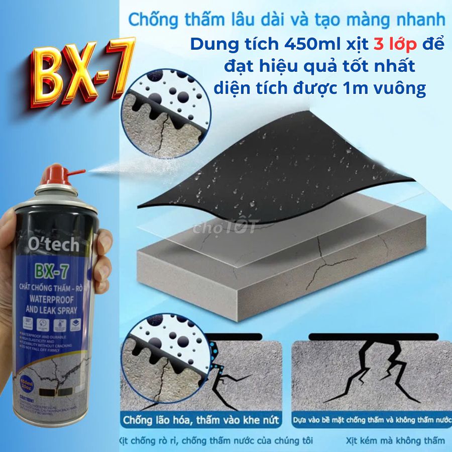 BX-7: Chất chống thấm cân nhiều bề mặt