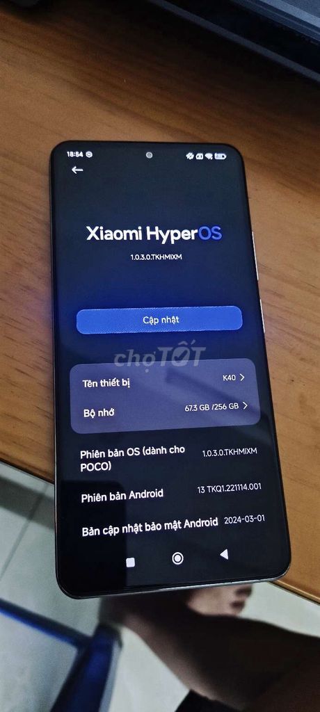 Xiaomi POCO K40 256GB Trắng. Mua bán Điện thoại tại Thành phố Thủ Đức Tp Hồ Chí Minh được đăng bởi Nhật Tài hình 1