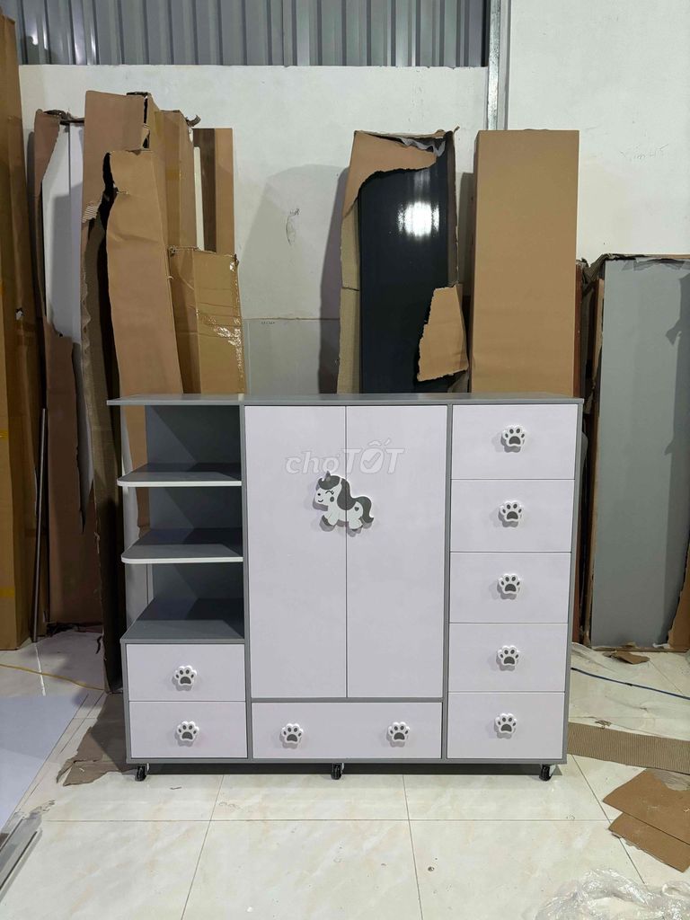 Tủ quần áo trẻ em Nhựa Đài Loan // 125*145*40. Mua bán Tủ, kệ gia đình tại Quận Gò Vấp Tp Hồ Chí Minh được đăng bởi Nội Thất Giá Xưởng hình 1