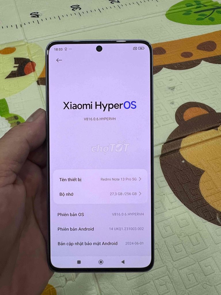 Xiaomi Redmi Note 13 Pro 12/256GB, QT, đa sắc. Mua bán Điện thoại tại Quận Hoàng Mai Hà Nội được đăng bởi Nguyennoi hình 1