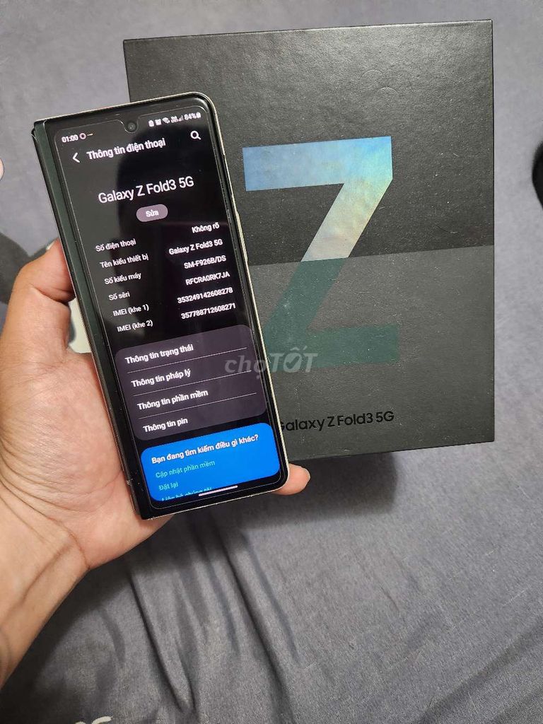 Samsung Galaxy Z Fold3 5G 12GB/256GB Trắng. Mua bán Điện thoại tại Quận Hoàng Mai Hà Nội được đăng bởi Hoàng Lân hình 1