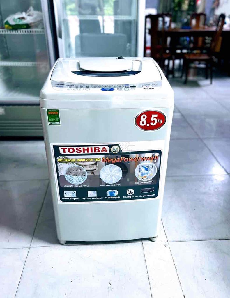 MÁY GIẶT TOSHIBA 8,5 Kg. Giặt sạch. Đẹp Êm.