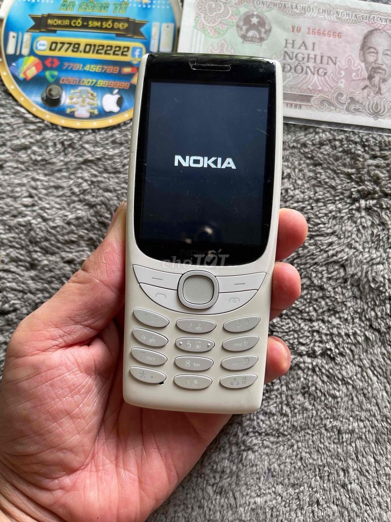 Nokia 8210 Trắng 4G 2 sim chuẩn chính hãng zin all