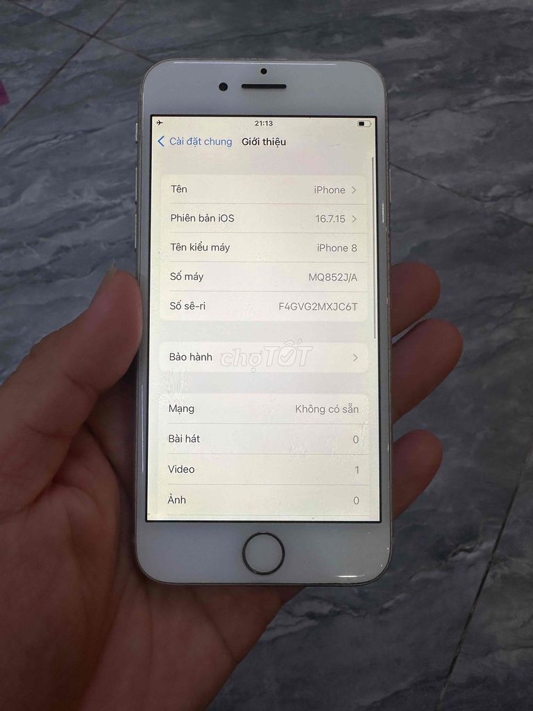 Apple iPhone 8 256GB Trắng. Mua bán Điện thoại tại Quận 4 Tp Hồ Chí Minh được đăng bởi Tên chưa cung cấp hình 1