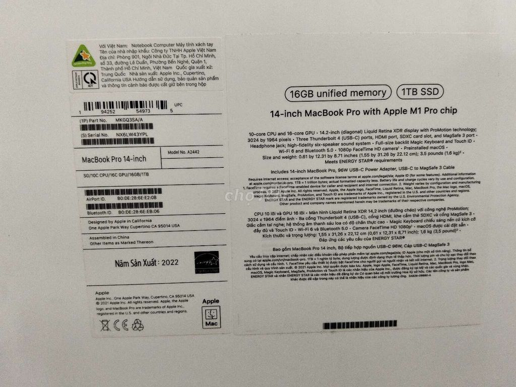 MACBOOK  PRO M1. Mua bán Laptop tại Thị xã Bến Cát Bình Dương được đăng bởi Giang hình 1